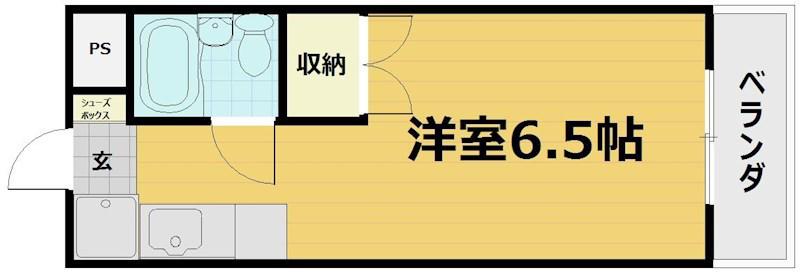 HRKスポーツレジデンス(1K/3階)の間取り写真