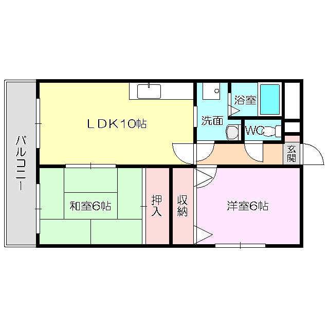 エミネンス新大阪(2LDK/5階)の間取り写真
