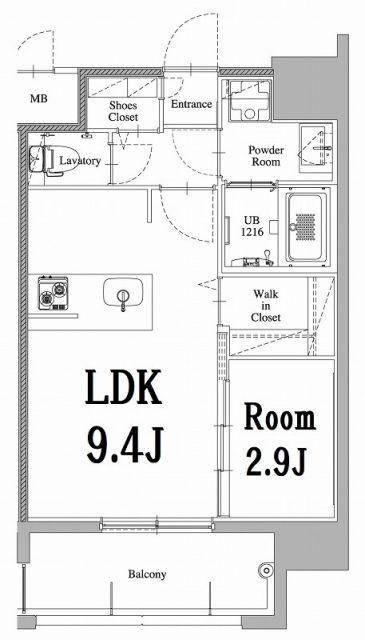 エンクレスト天神LARK(1LDK/6階)の間取り写真