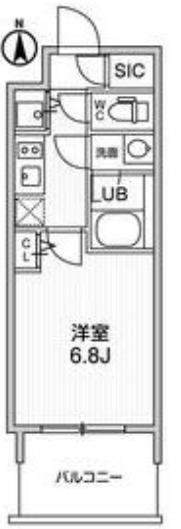 LA DOUCEUR北巽(1K/8階)の間取り写真