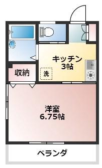 オレンジキャッスル越谷(1K/1階)の間取り写真