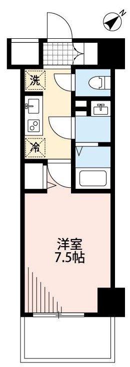 NSTAGE西所沢(1K/4階)の間取り写真