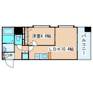 スクエア泉中央(1LDK/3階)の間取り写真