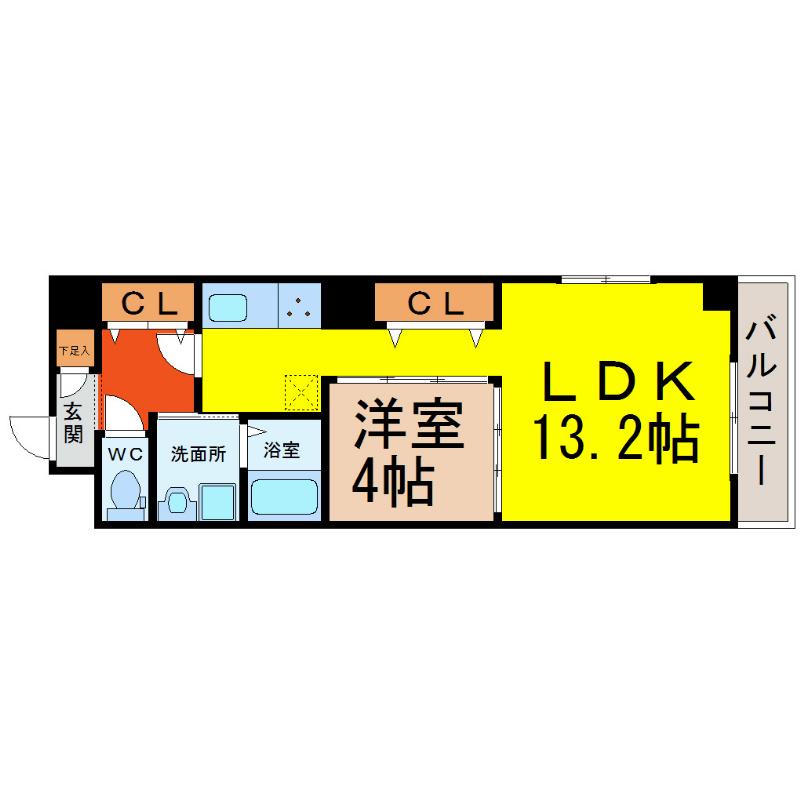 パークサイト泉(1LDK/7階)の間取り写真