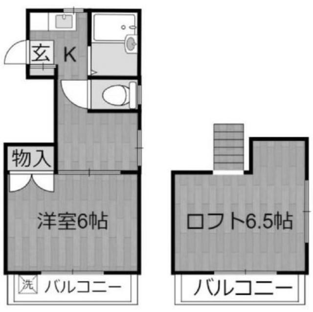 第3コーポ市瀬(1K/2階)の間取り写真