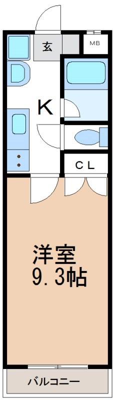 オーパス・21(1K/1階)の間取り写真