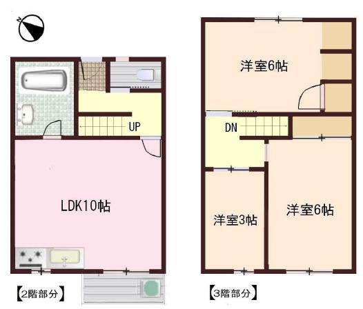 松が丘 17号棟(3LDK/2階)の間取り写真