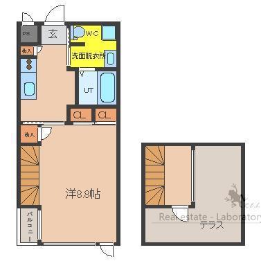 AKHA2(1K/3階)の間取り写真