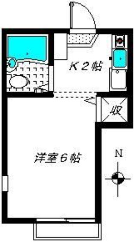 ピソパタタ(1K/2階)の間取り写真