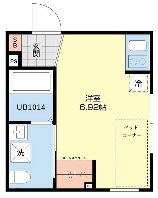 GRANDIR住吉(ワンルーム/3階)の間取り写真