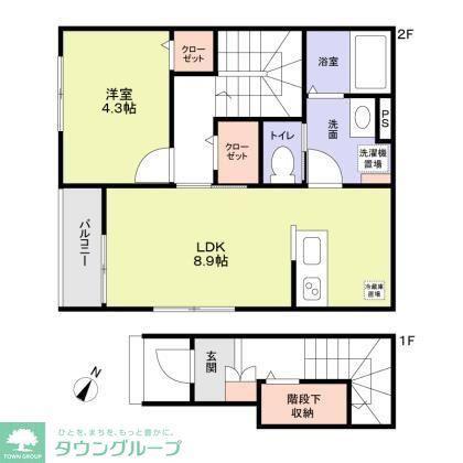 MALULANI(1LDK/2階)の間取り写真