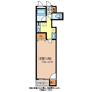 第2コーポシモダ(1K/3階)の間取り写真