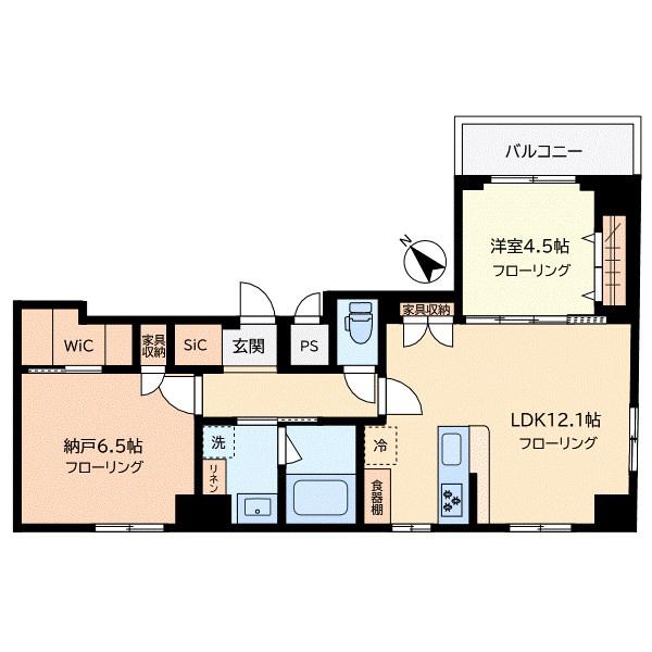 ESTRELLITA中目黒(1SLDK/3階)の間取り写真