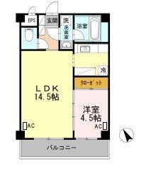 LIFE(1LDK/2階)の間取り写真