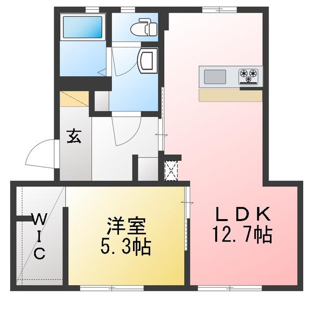 ディアス五反田(1LDK/1階)の間取り写真