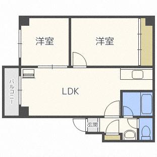 ノースシャトレー(2LDK/5階)の間取り写真