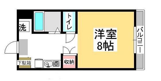 サンライト津島II号館(1K/1階)の間取り写真