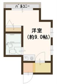 ミューゼ西淡路(1K/3階)の間取り写真