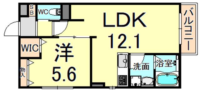 REGULUS(1LDK/3階)の間取り写真