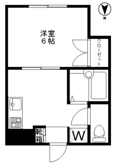 サンブリッジコーポ(1K/1階)の間取り写真