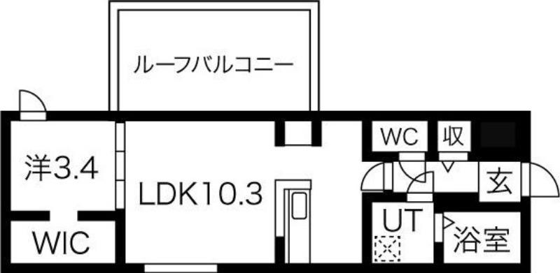 シティプレミア南郷13丁目(1LDK/5階)の間取り写真