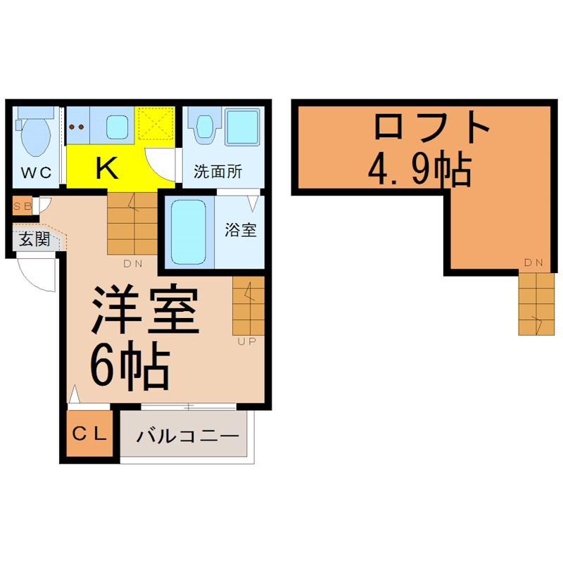 アークラヴィータ(1K/1階)の間取り写真