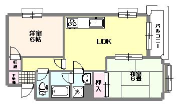 パークハイム(2LDK/5階)の間取り写真