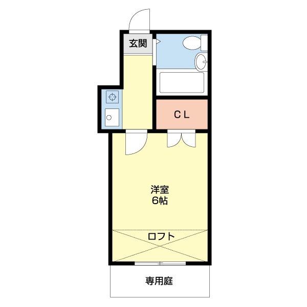 レオパレス中松江第3(1K/1階)の間取り写真