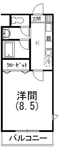 アルシェ浜松(1K/3階)の間取り写真