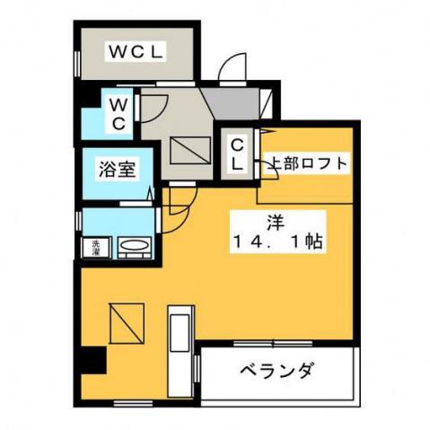 MARINE ウエスト(ワンルーム/2階)の間取り写真