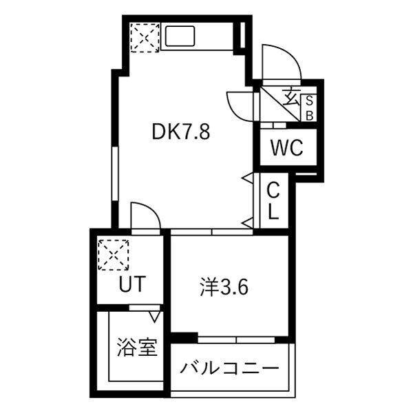 F ASECIA BESEELT(1DK/1階)の間取り写真