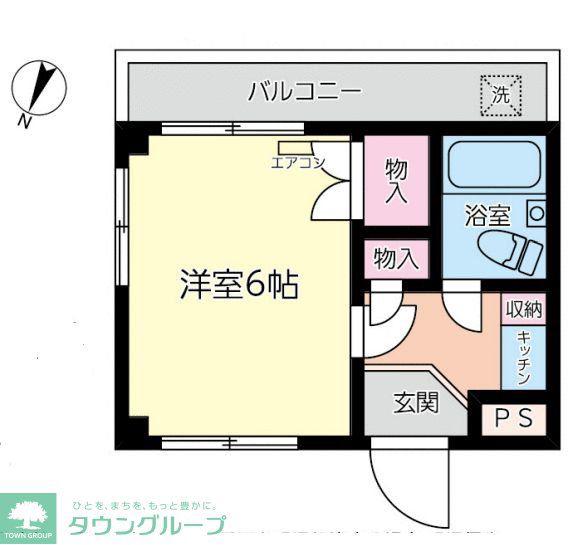 マルトミハイツ渡田(1K/3階)の間取り写真