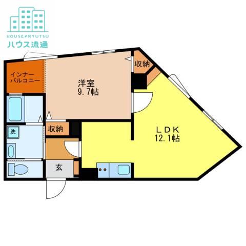 第11森谷ビル(1LDK/5階)の間取り写真