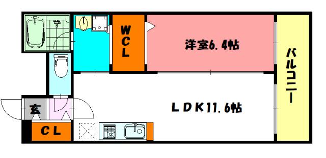 トスト明石(1LDK/3階)の間取り写真