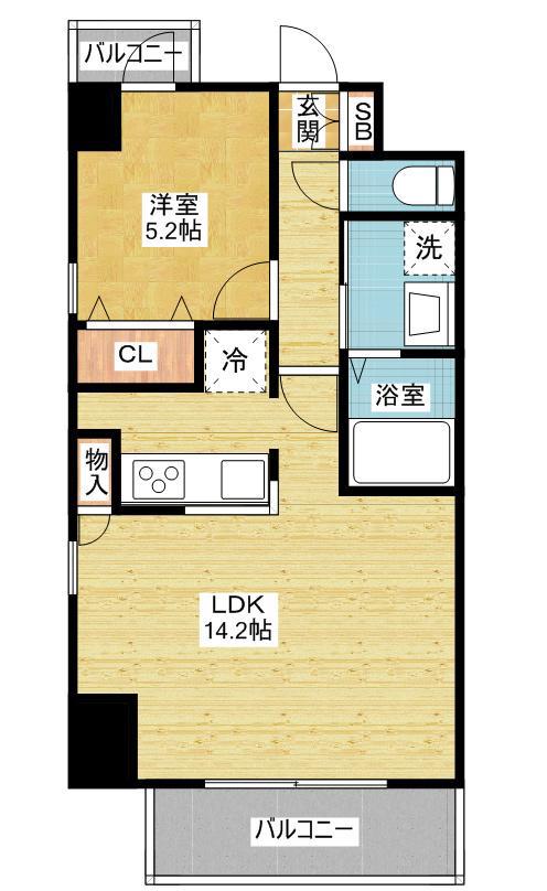 リーヴァストゥーディオ丸の内(1LDK/8階)の間取り写真