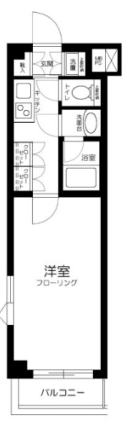 ルーブル経堂(1K/2階)の間取り写真