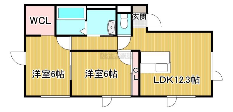 COCOA-I(2LDK/1階)の間取り写真