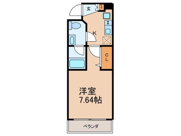SHOKEN RESIDENCE早稲田(1K/4階)の間取り写真