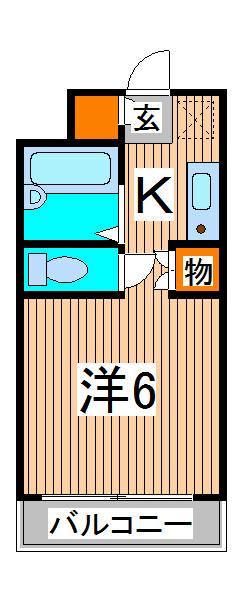 ルシール元町(ワンルーム/1階)の間取り写真