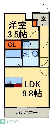 ルイール(1LDK/2階)の間取り写真