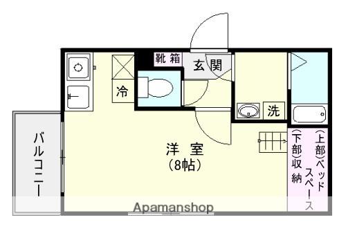 リーベンパレス中郡(ワンルーム/5階)の間取り写真