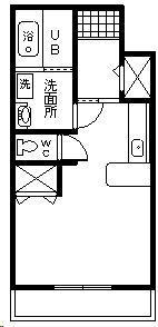 ツーエヌマンション(ワンルーム/2階)の間取り写真