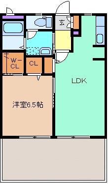ディア・ワン A棟(1LDK/1階)の間取り写真