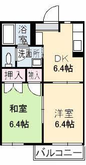 ケサラン パサラン(2LDK/1階)の間取り写真