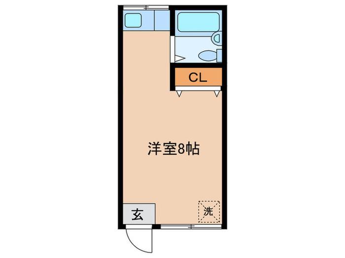 ハイム・森(ワンルーム/2階)の間取り写真