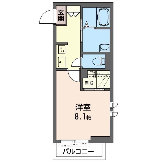 アルフラット(1K/3階)の間取り写真