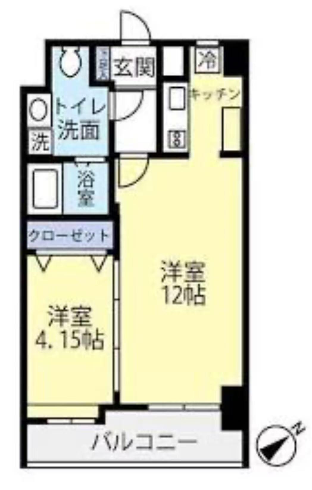 ローズモント・フレア博多駅東(1LDK/3階)の間取り写真