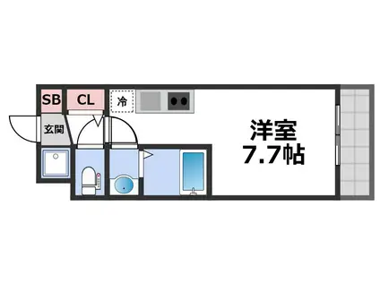 LOBANS東上(ワンルーム/7階)の間取り写真