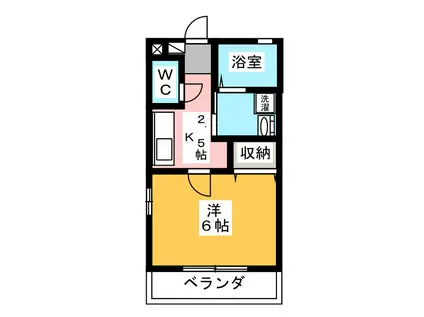 アンジェIII(1K/2階)の間取り写真