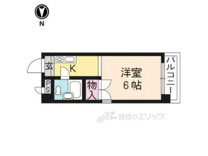 ヴィラ藤(ワンルーム/4階)の間取り写真